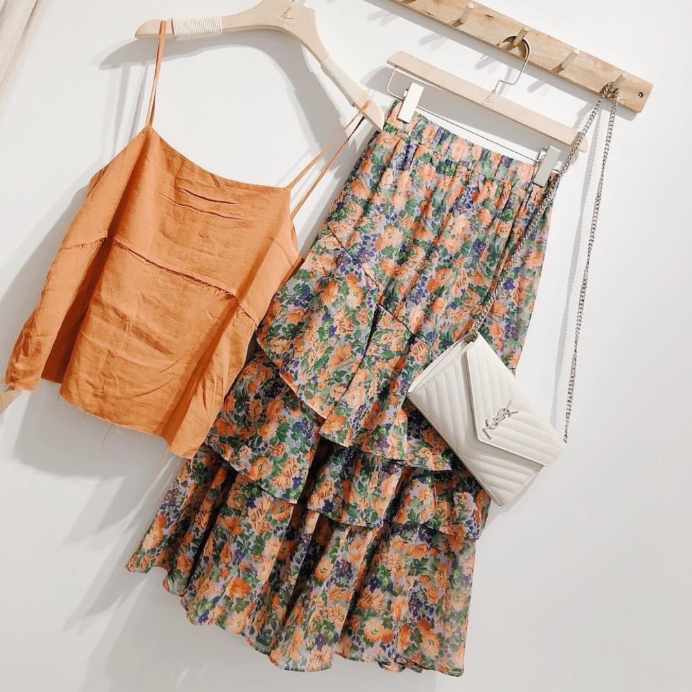 Floral Midi Skirt